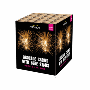 Brocade Crown w. Blue Stars & Tail